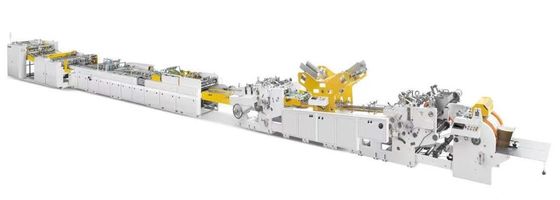 180-350gm φύλλο τετράγωνο κάτω ψώνια τσάντα χαρτιού σχηματισμού μηχανή με τρύπες χειριστή