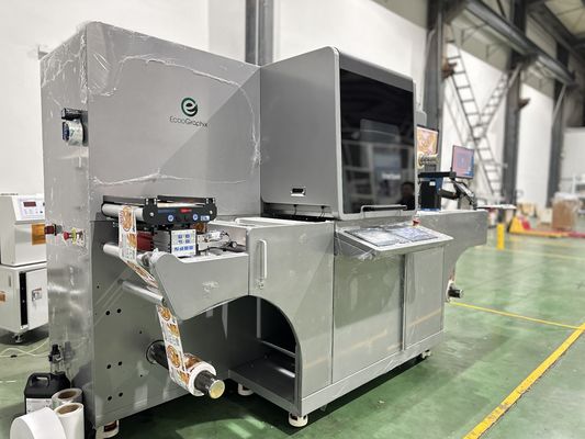 Μηχανή ψηφιακής διακοσμητικής ετικέτας με ταχύτητα 60 m/min ταχύτητα 360*360 dpi Ανάλυση και πάχος στρώματος βερνίκι 10-150 μικρο