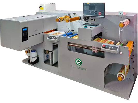 Μηχανή εκτύπωσης ψηφιακών ετικετών με λειτουργία κοπής και στρώσης