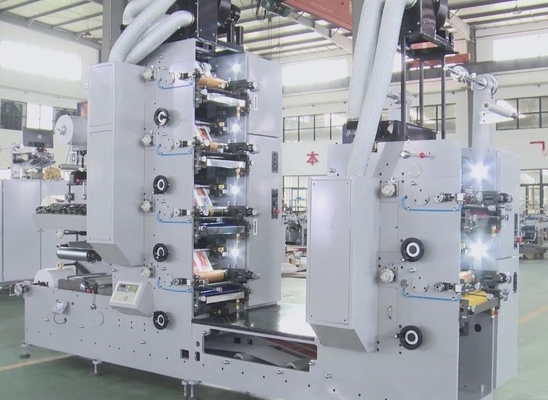 Αυτόματος εκτυπωτής ετικετών UV Flexo 60m/min με σταθμό κοπής με πετσέτα